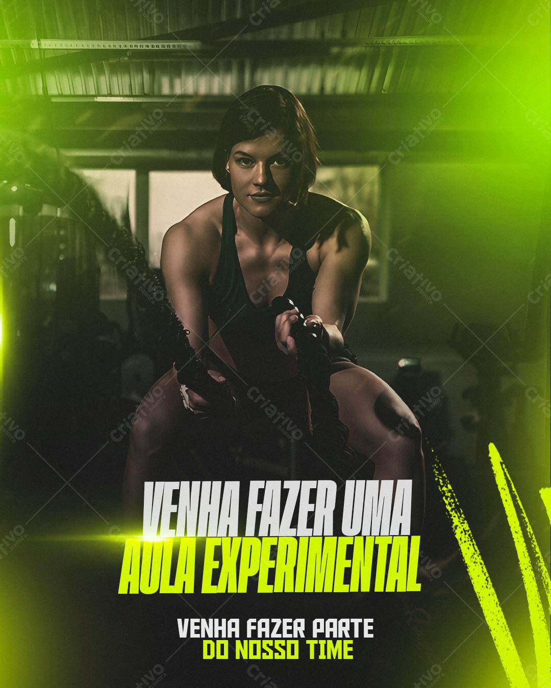 Flyer Aula Experimental Academia PSD Editável