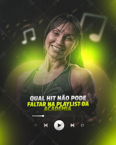 Social media de academia qual sua sua playlist favorita