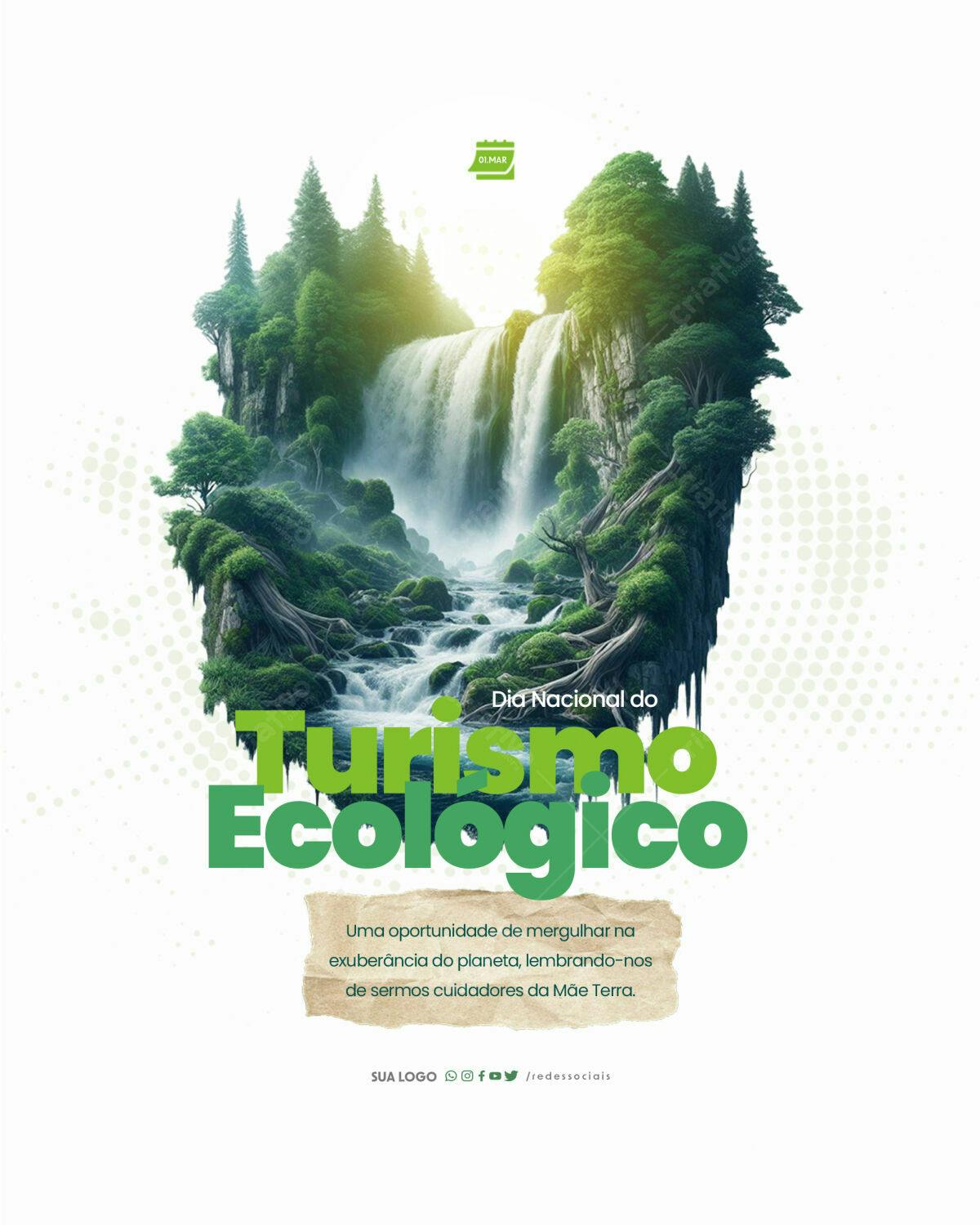 Flyer Dia Nacional do Turismo Ecológico PSD Editável