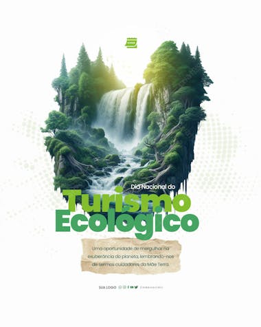 Social media dia nacional do turismo ecológico cuidadores da mãe terra