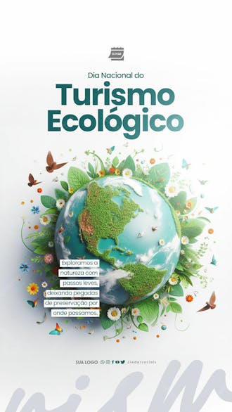 Story dia nacional do turismo ecológico passos leves