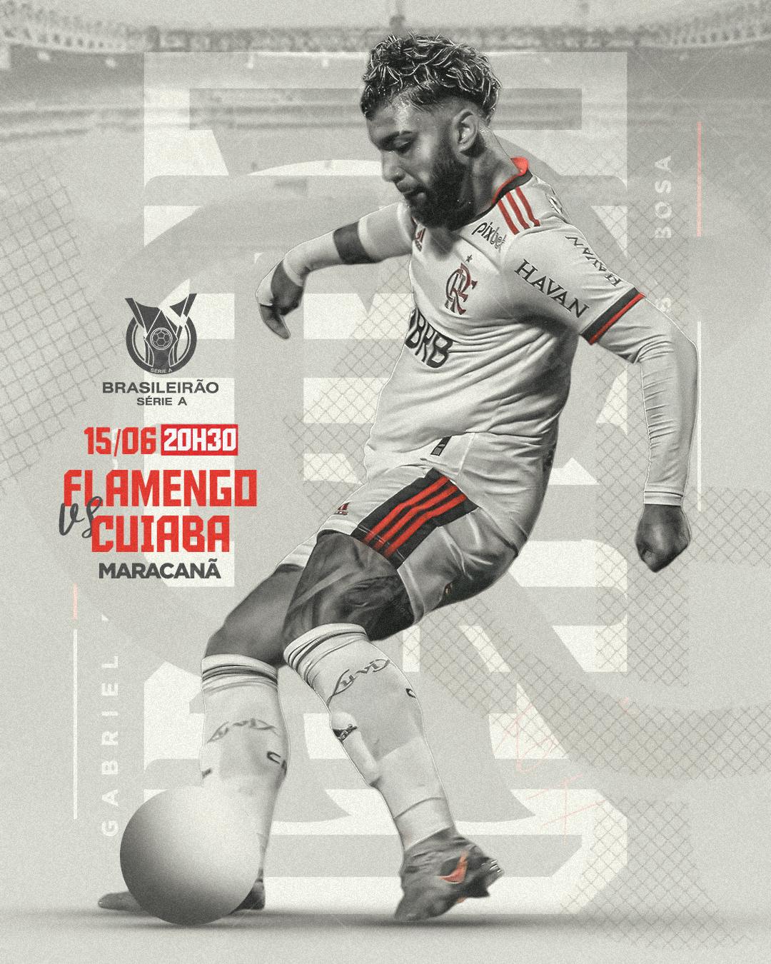 Flyer Flamengo x Cuiabá PSD Editável