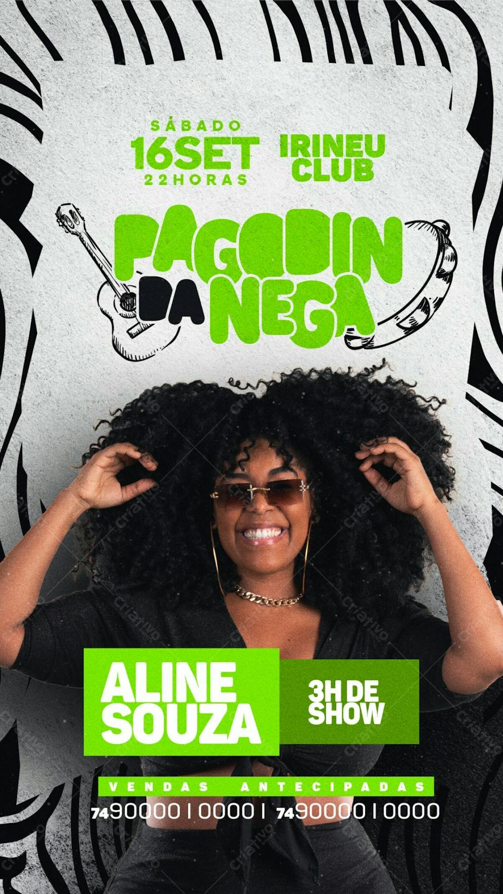 Flyer Evento Pagodin Da Nega Stories Psd Editável 