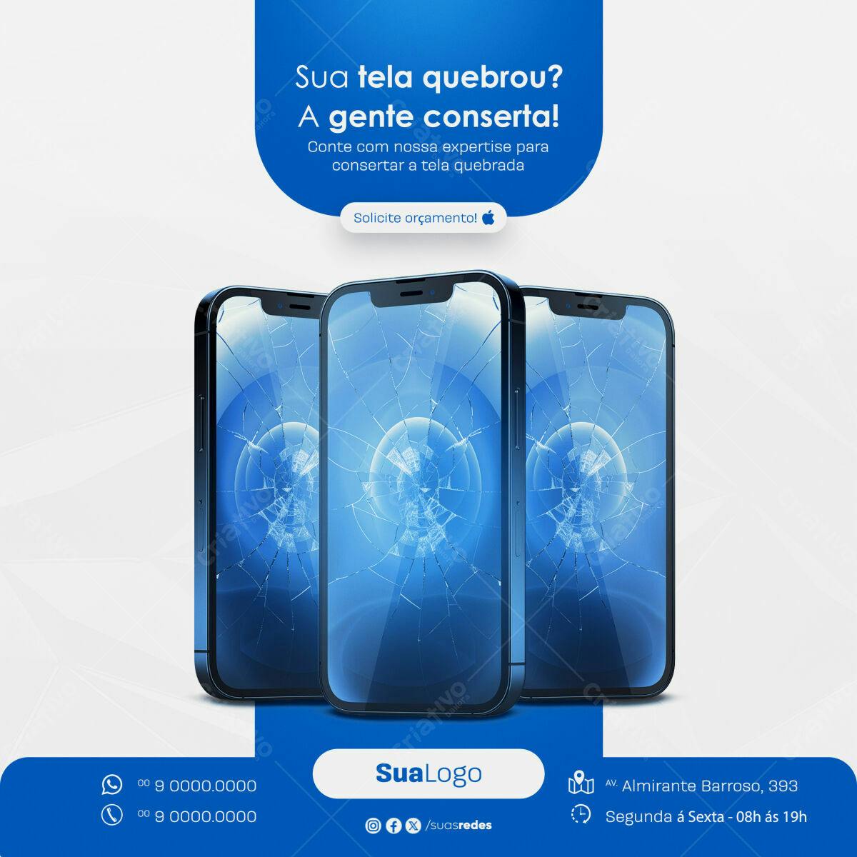 Banner Reparo de Celular PSD Editável