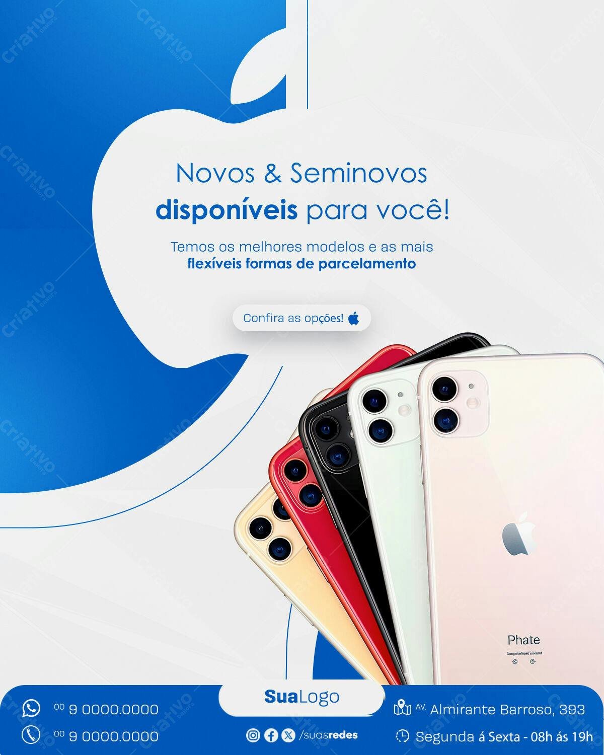 Flyer Promoção Celulares Novos e Seminovos PSD Editável