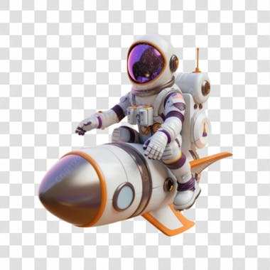 Astronauta 3d png transparente