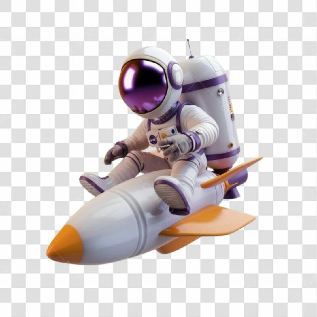 Icone Astronauta Foguete PNG com fundo transparente
