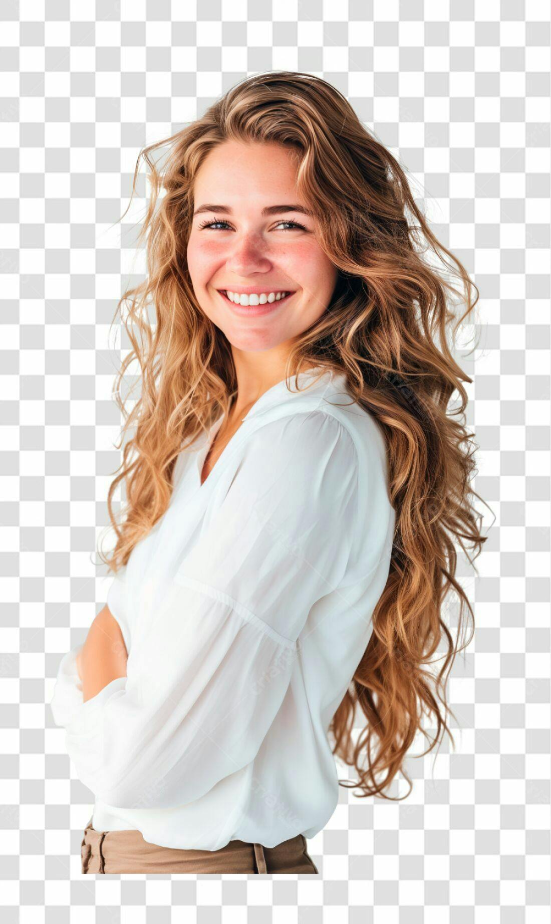 Imagem Mulher Sorrindo PNG com fundo transparente
