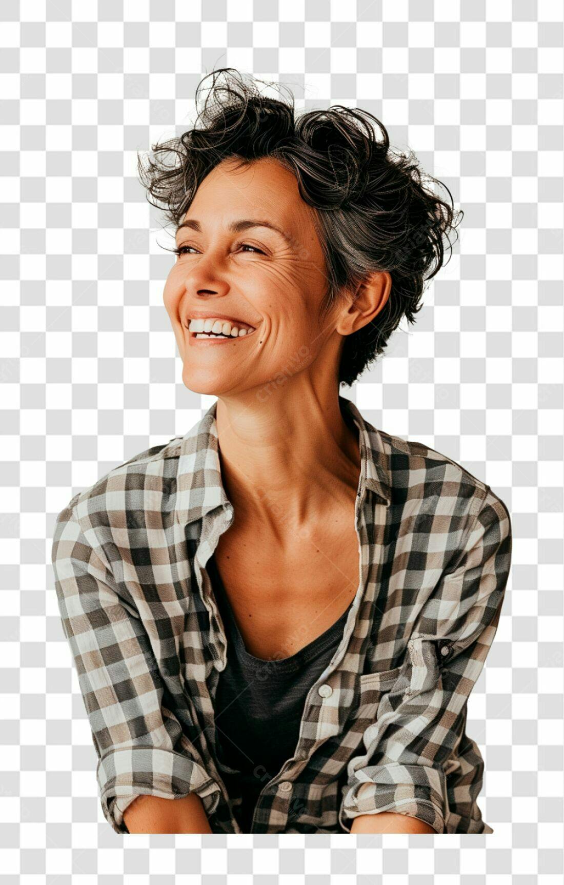 Imagem PNG Mulher Sorrindo com Fundo Transparente