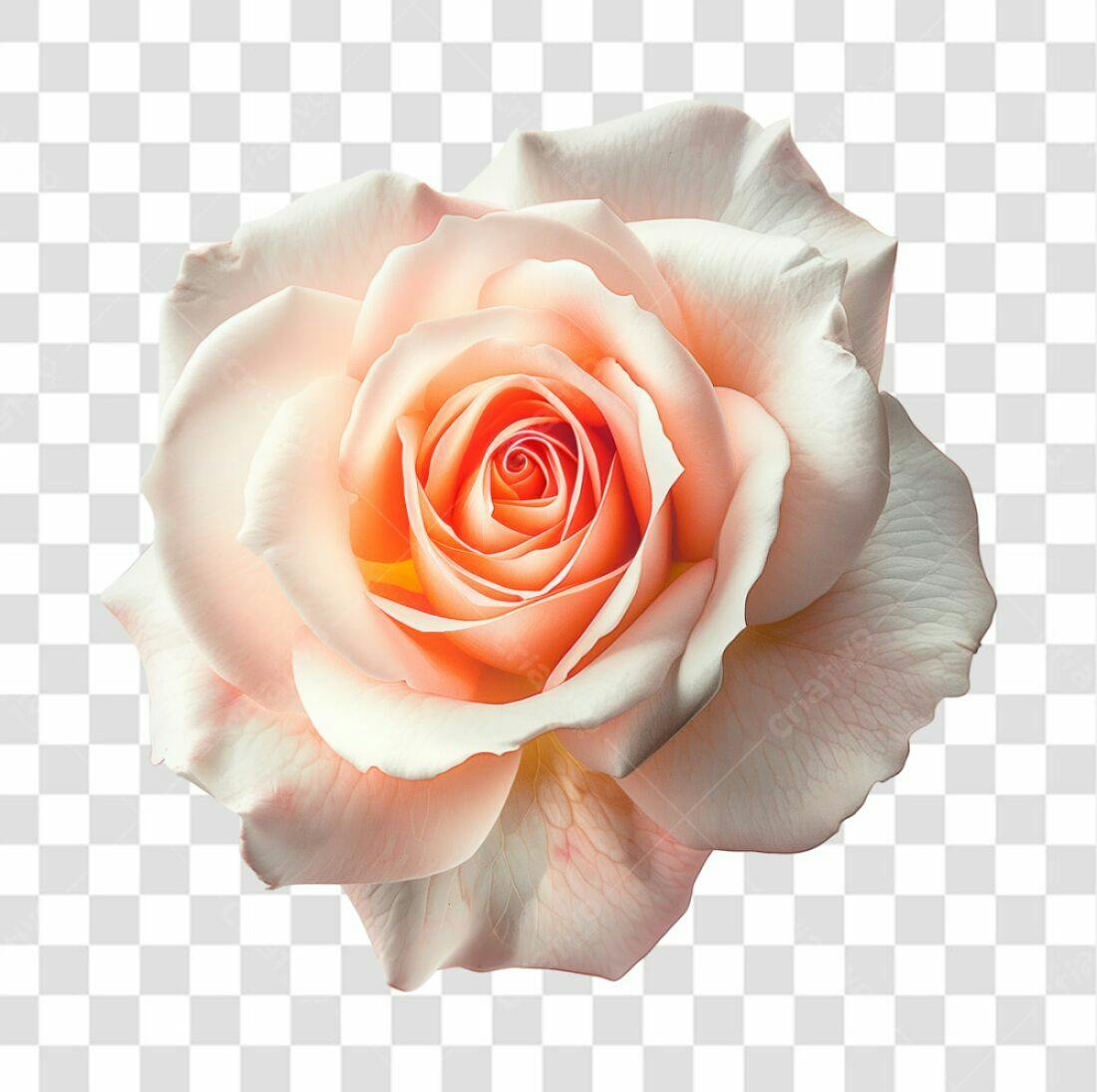 Icone Rosa Peach Dia dos Namorados PNG com fundo transparente