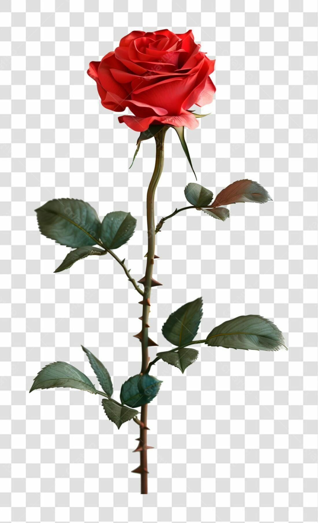Icone Rosa Vermelha PNG com fundo transparente