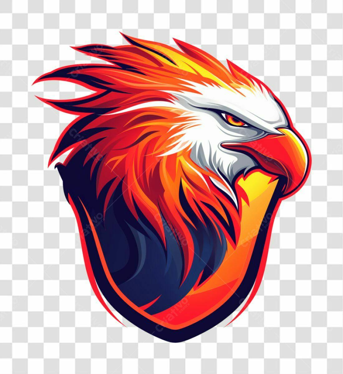 Logotipo Águia de Fogo PNG com fundo transparente