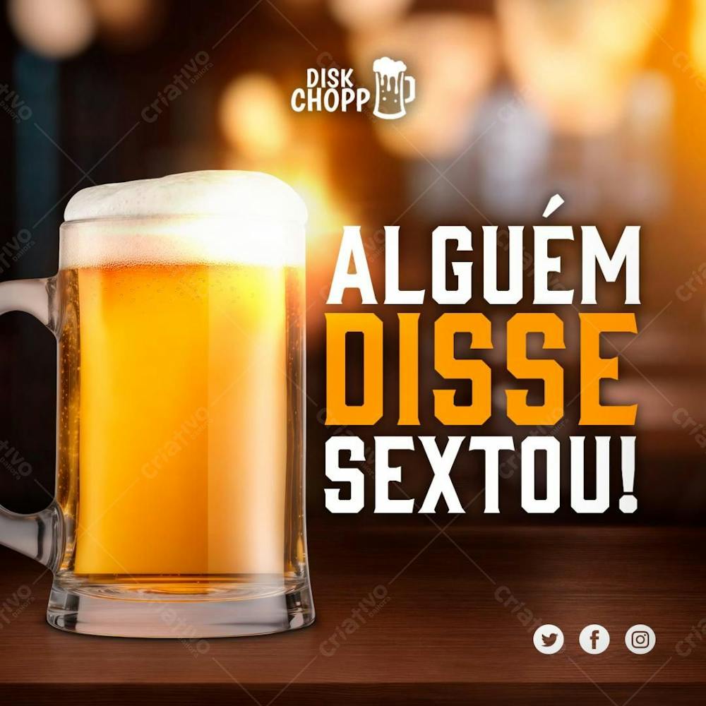 Post Social Media De Chopp Mesa Restaurante Sextou 