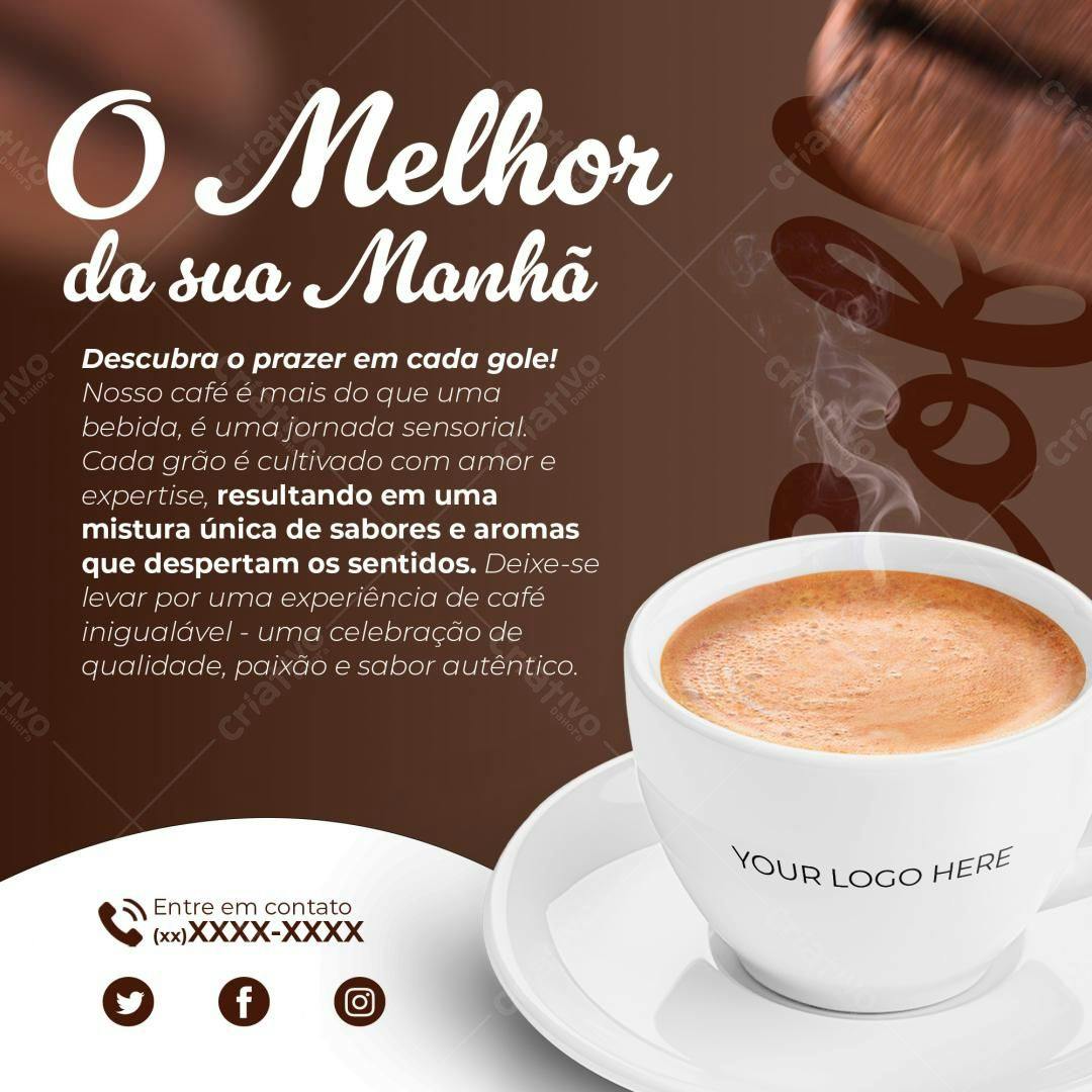 Flyer para Cafeteria PSD Editável