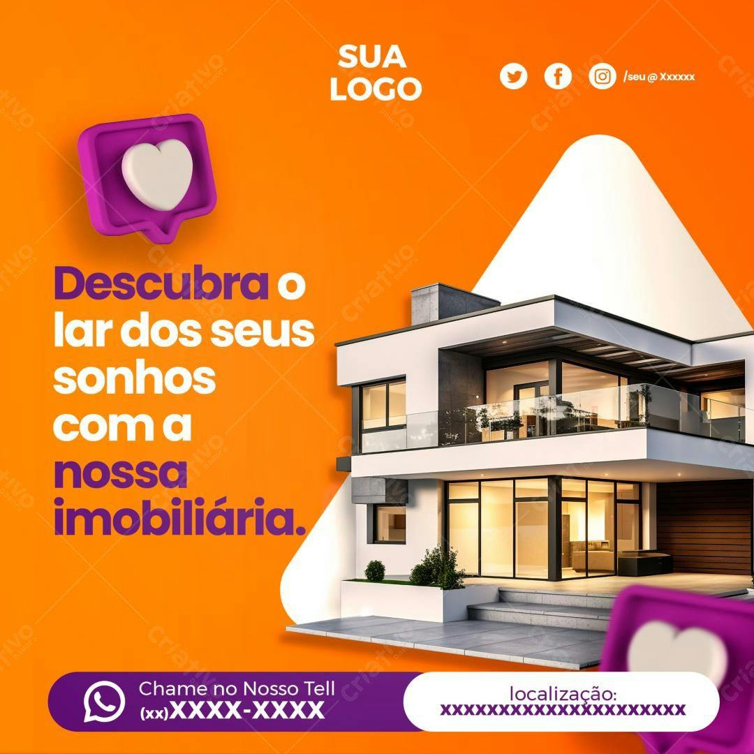 Postagem Imóveis de Luxo PSD Editável