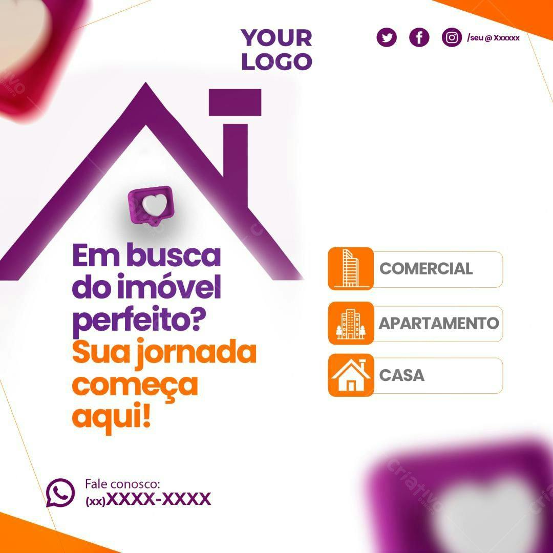 Postagem para Imóveis PSD Editável