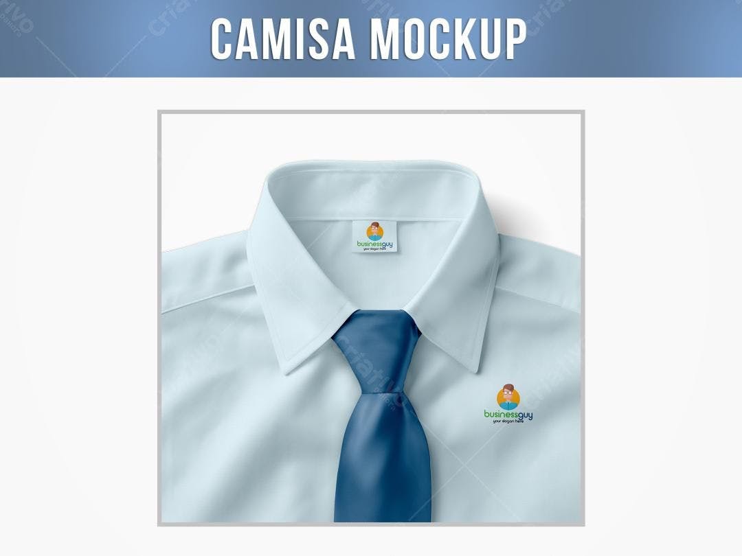 Mockup Camisa Social Azul e Branca - Estilo Profissional