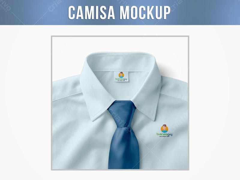 Camisa social com gravata mockup