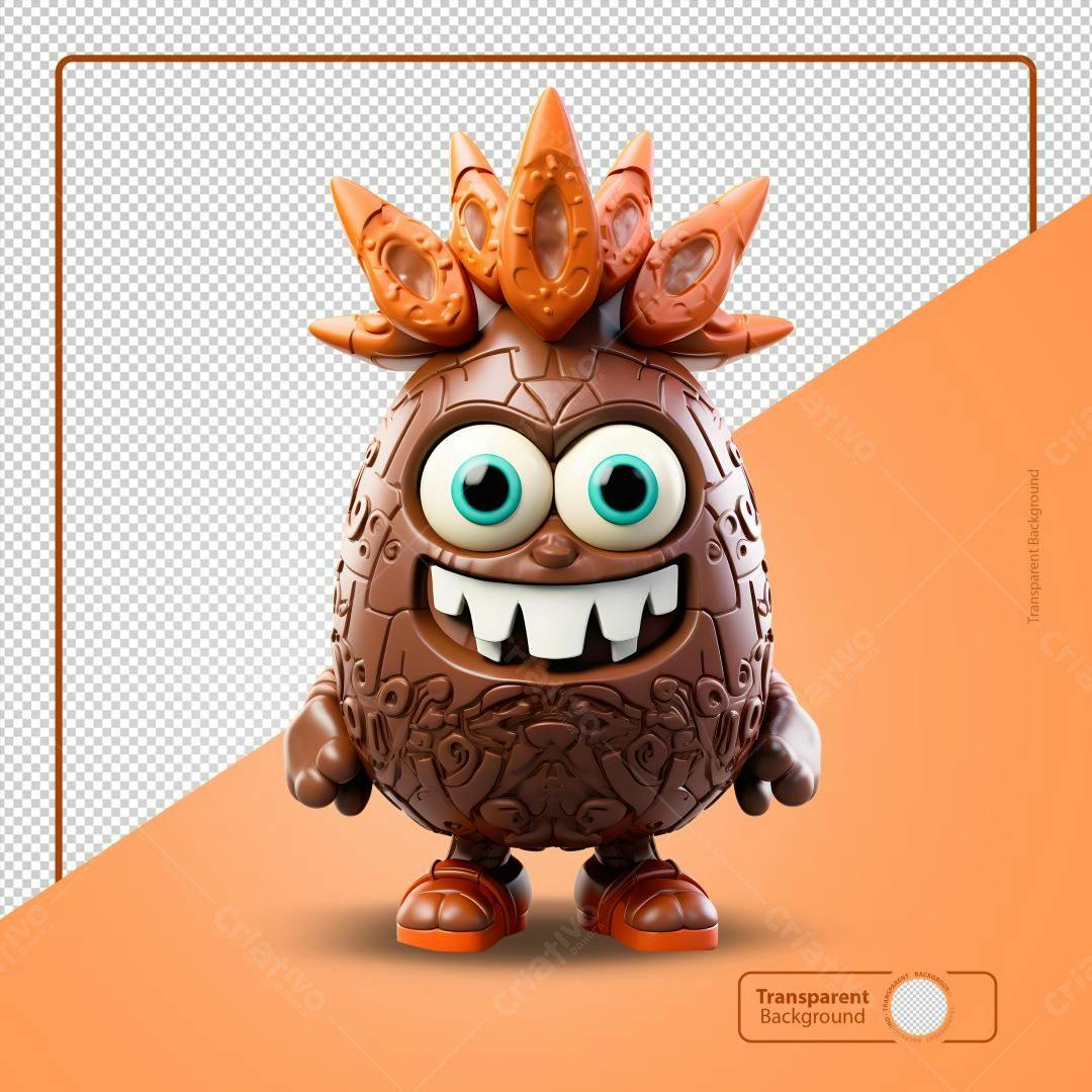 Icone Páscoa Ovo de Chocolate PNG com fundo transparente