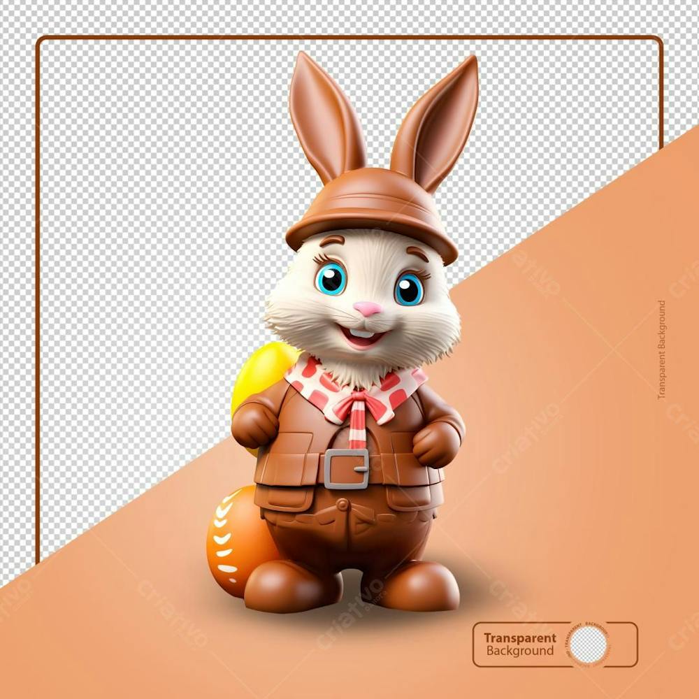 Personagem coelho Coelhinho Da Páscoa De Chocolate