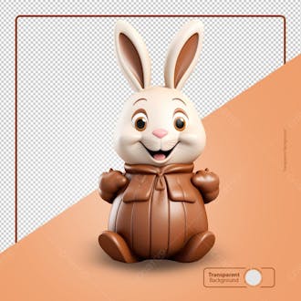 Personagem coelho derreta de prazer na páscoa com este coelhinho de chocolate