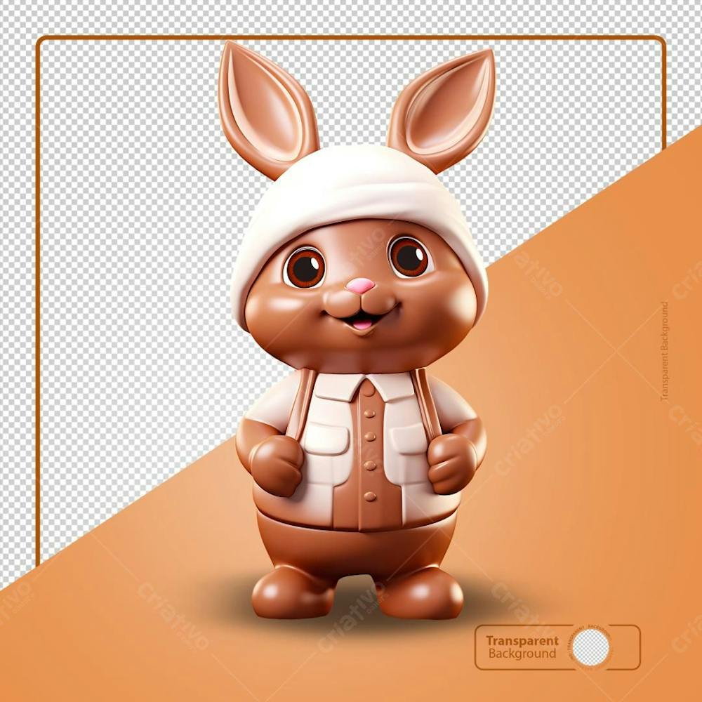 Personagem coelho Uma Páscoa De Doçura, Um Coelhinho De Chocolate