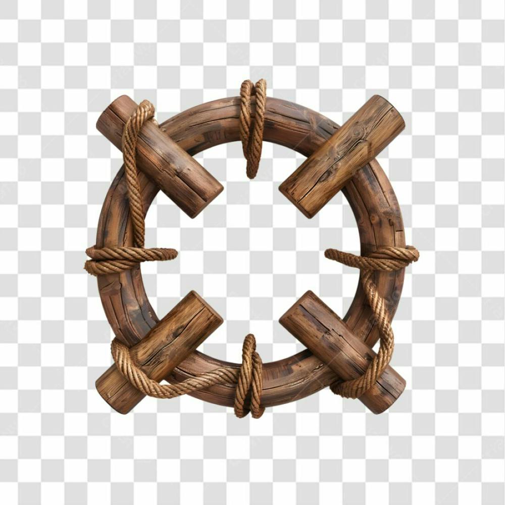 Circulo De Madeira E Corda 13