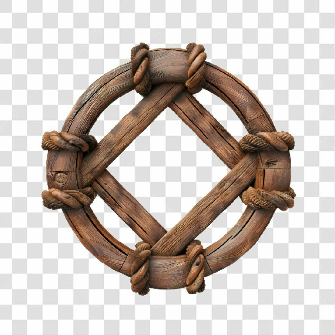 Moldura PNG com fundo transparente estilo rústico