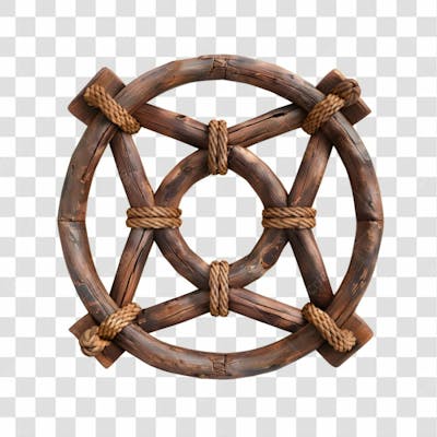 Circulo De Madeira E Corda 21