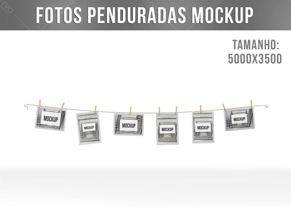 Foto Pendurada Mockup