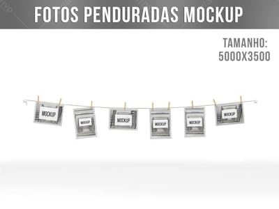 Foto Pendurada Mockup