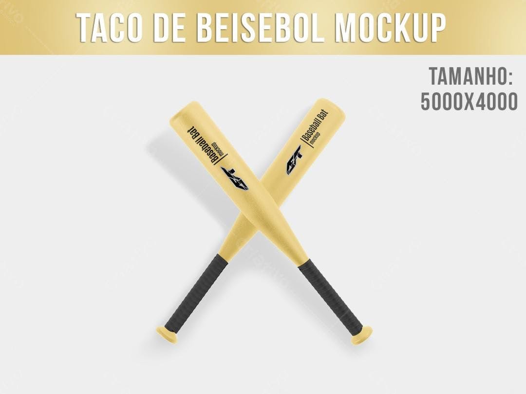 Mockup de Tacos de Beisebol em Simulação Realista