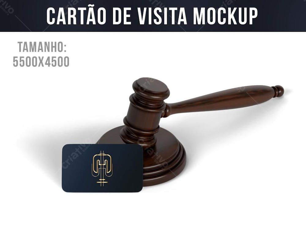 Cartão De Visita Com Martelo De Juiz Mockup