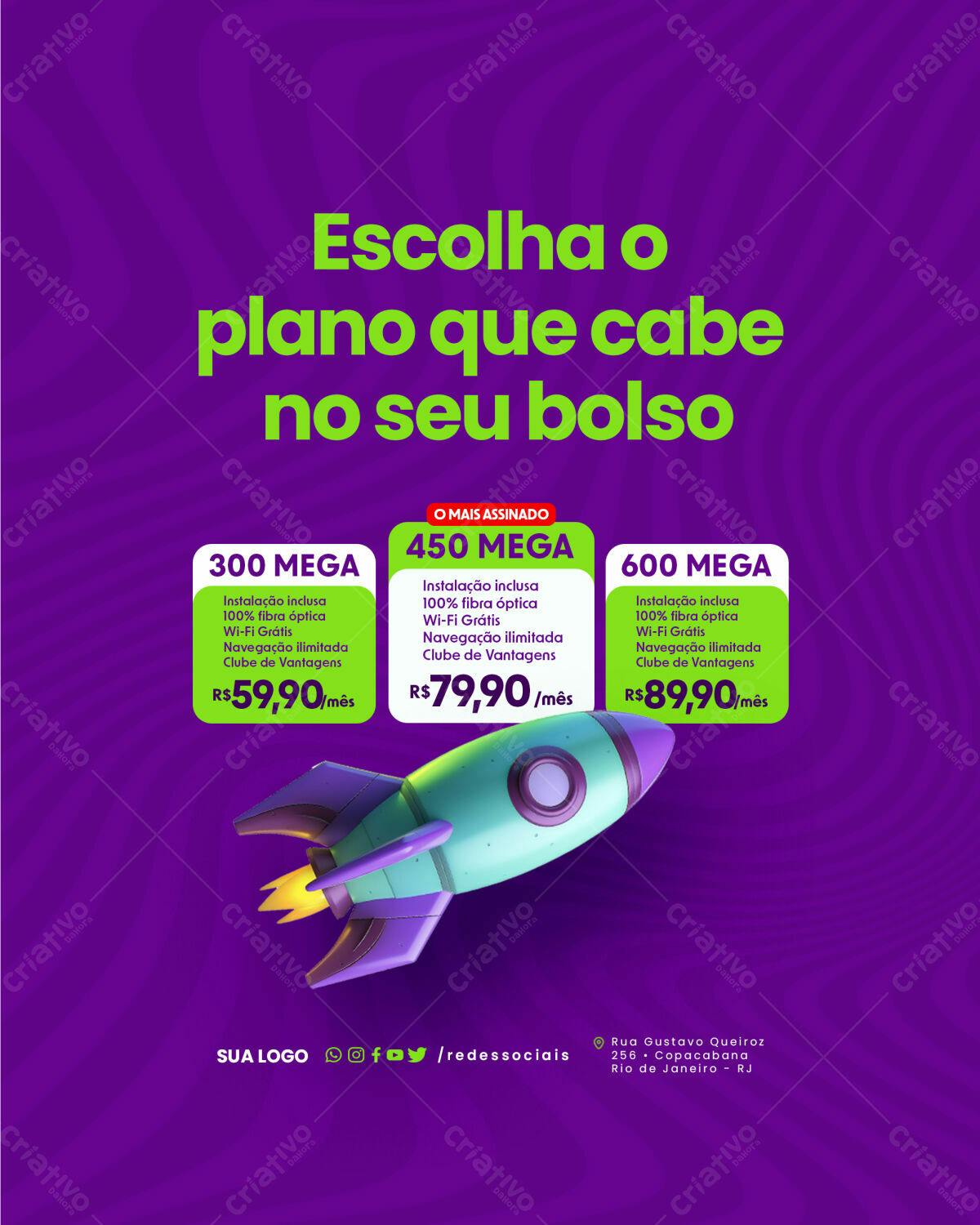 Flyer Plano de Internet PSD Editável