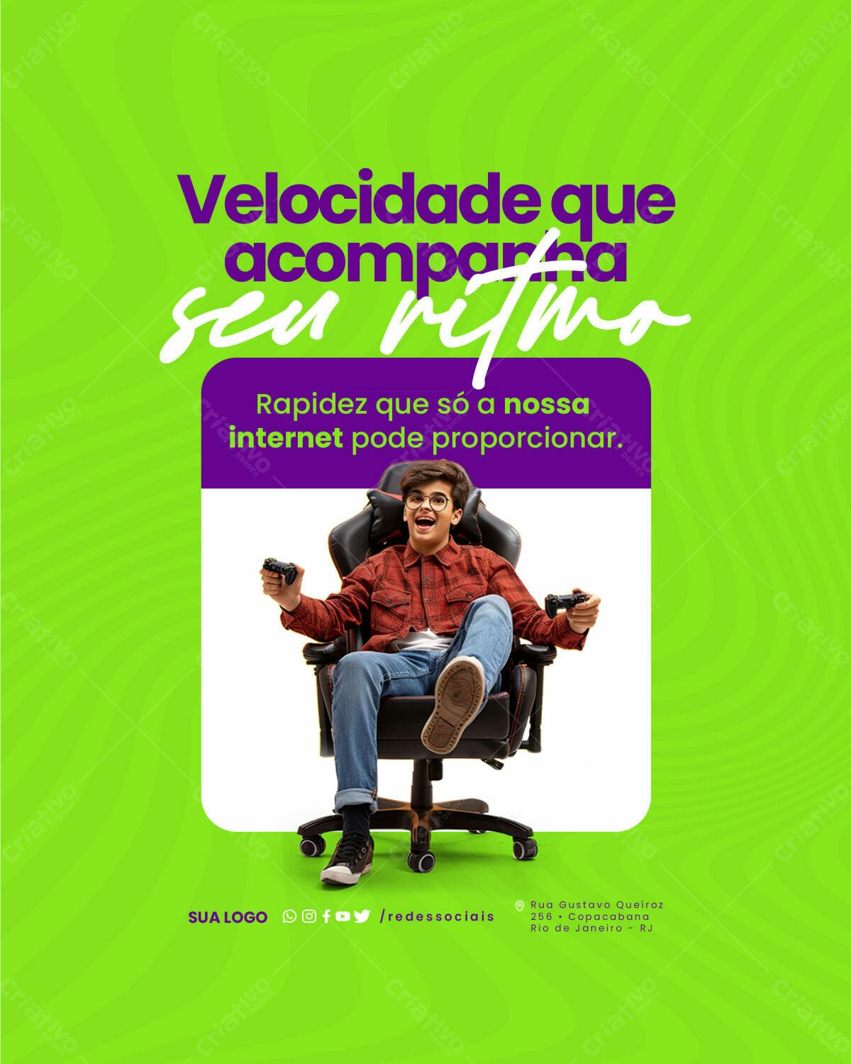 Flyer Publicidade Internet Gamer PSD Editável