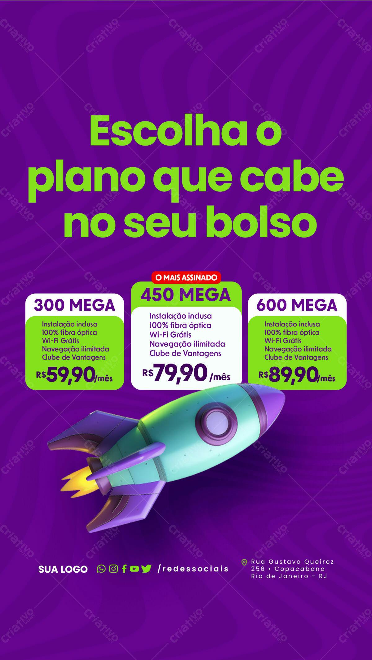 Flyer Plano de Internet PSD Editável