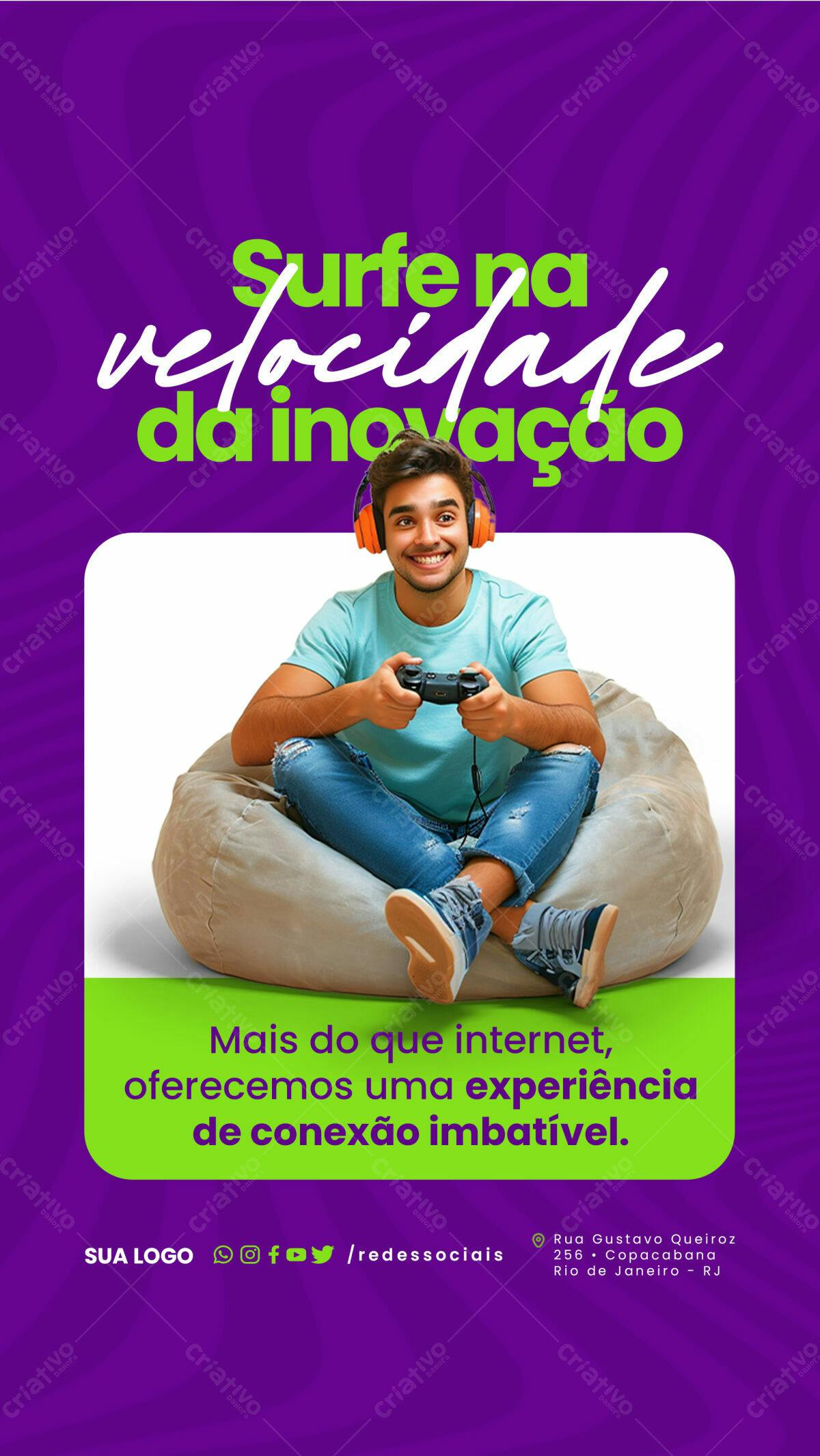 Flyer Propaganda Internet PSD Editável