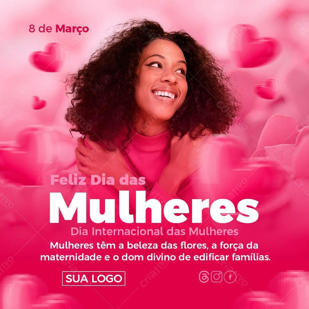 Flyer Dia Internacional da Mulher PSD Editável