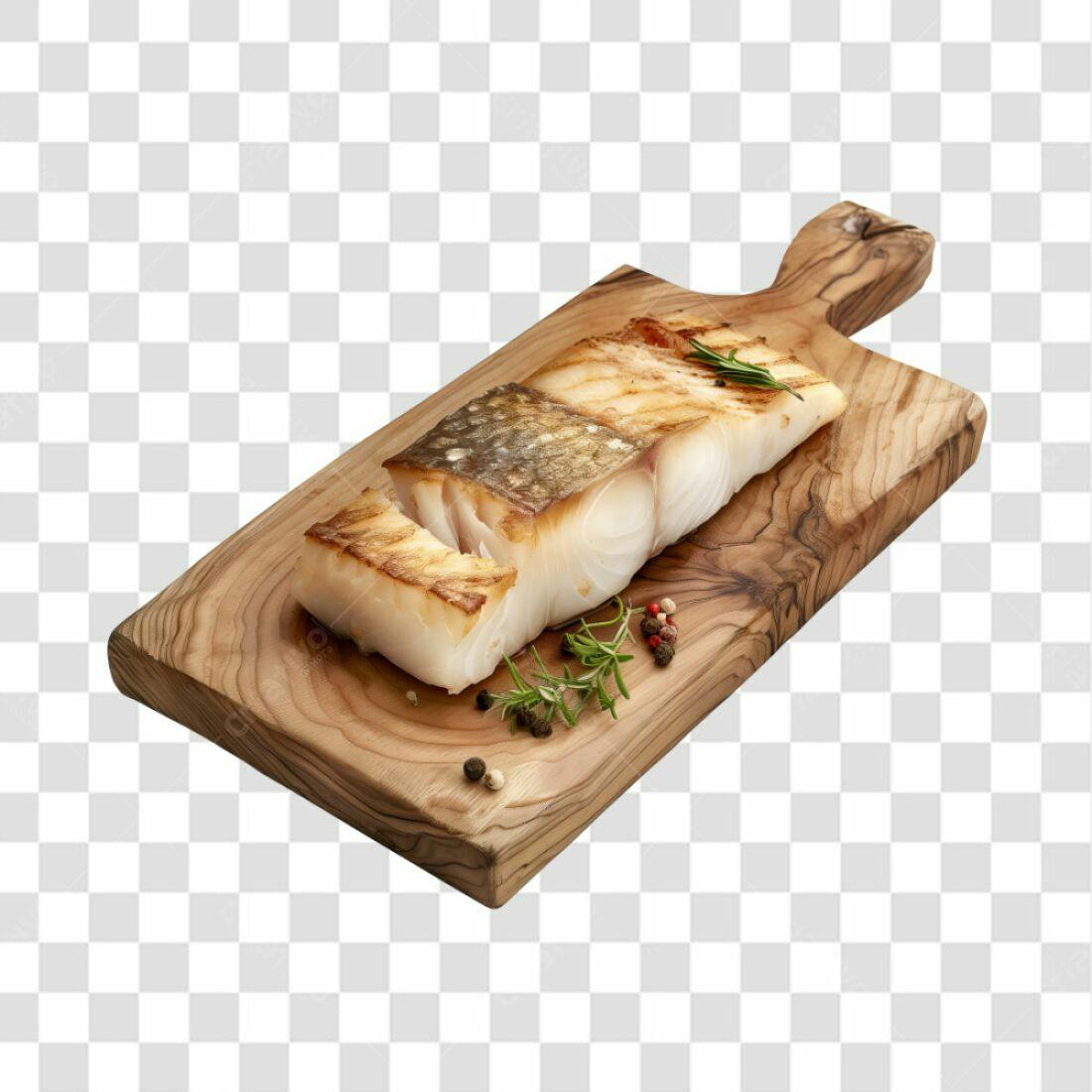 Imagem Peixe Grelhado Tábua PNG com fundo transparente