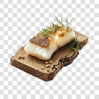 Imagem peixaria bacalhau salgado fresco com fundo transparente