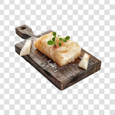 Imagem peixaria bacalhau salgado fresco com fundo transparente