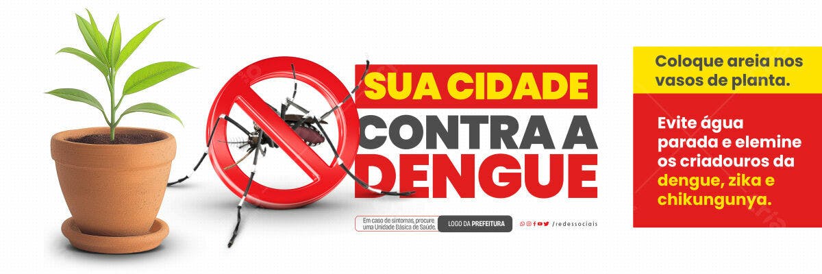 Banner Contra Dengue PSD Editável