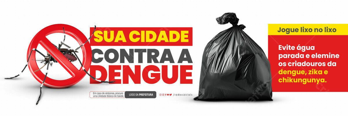 Banner Contra Dengue PSD Editável
