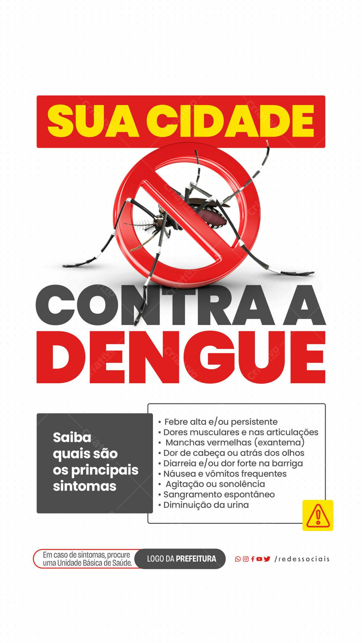 Flyer Contra a Dengue PSD Editável