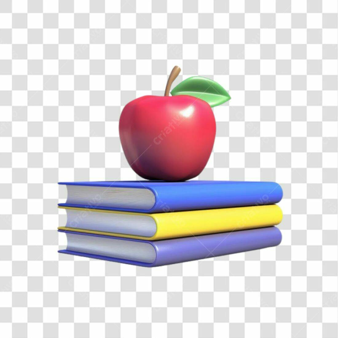 Icone Maçã Livros PNG com fundo transparente