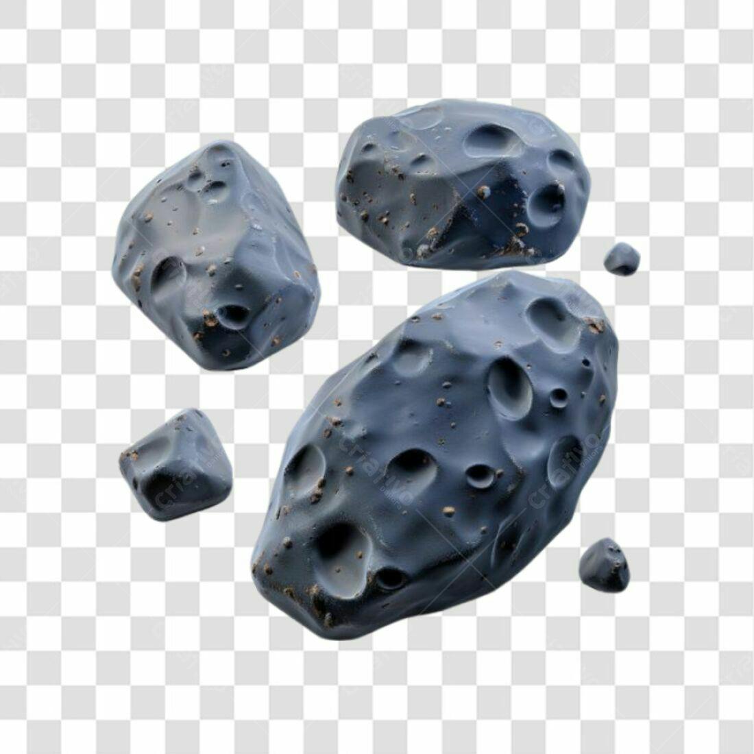 Icones de Asteroides Cinza PNG com fundo transparente