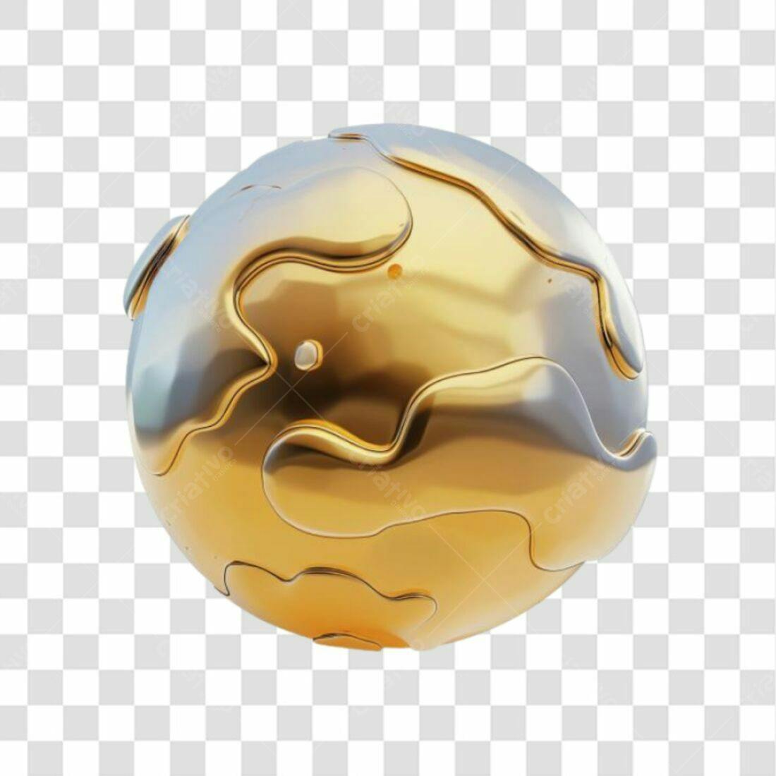 Icone abstrato dourado PNG com fundo transparente