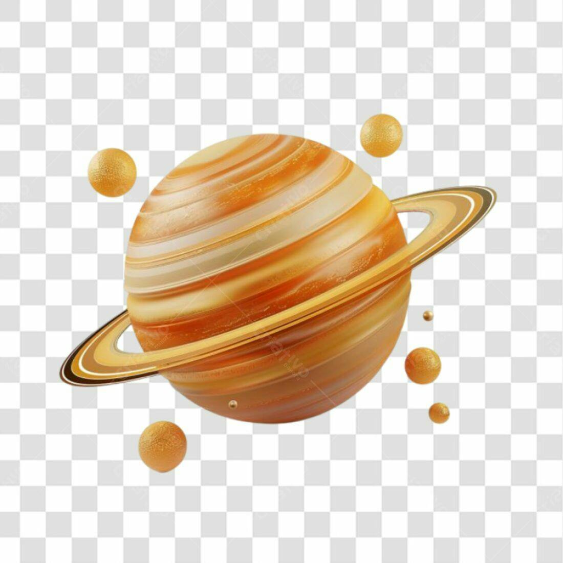 Icone Planeta Satúrnino PNG com fundo transparente