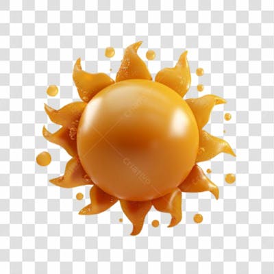 Sol 3D Png Transparente 