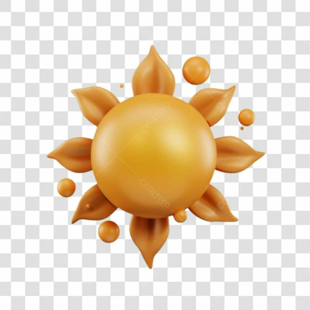 Sol 3D Png Transparente 